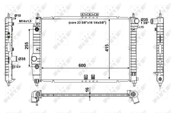 Radiator, racire motor 53639 NRF