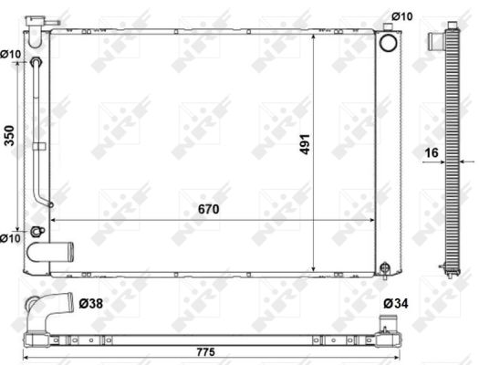 Radiator, racire motor 53681 NRF