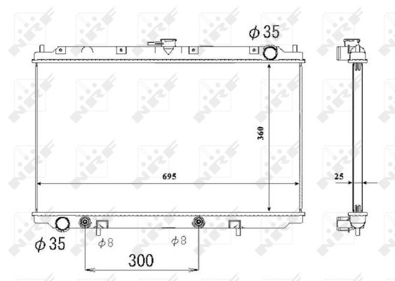 Radiator, racire motor 53695 NRF