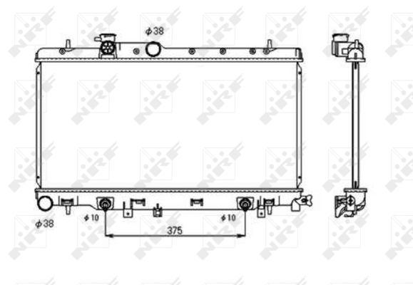 Radiator, racire motor 53698 NRF