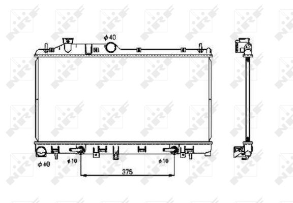 Radiator, racire motor 53700 NRF