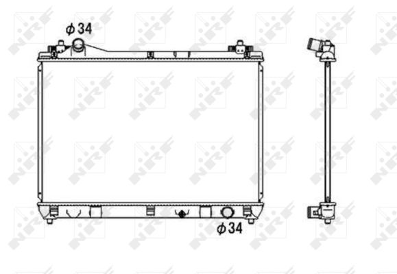 Radiator, racire motor 53703 NRF