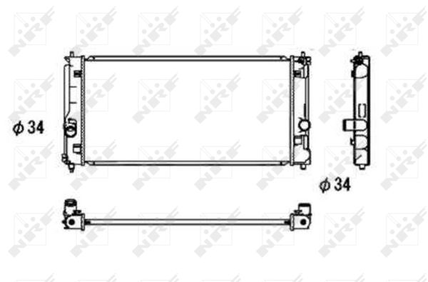 Radiator, racire motor 53709 NRF