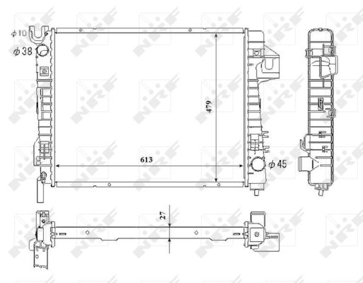 Radiator, racire motor 53712 NRF