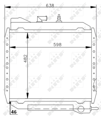 Radiator, racire motor 53714 NRF