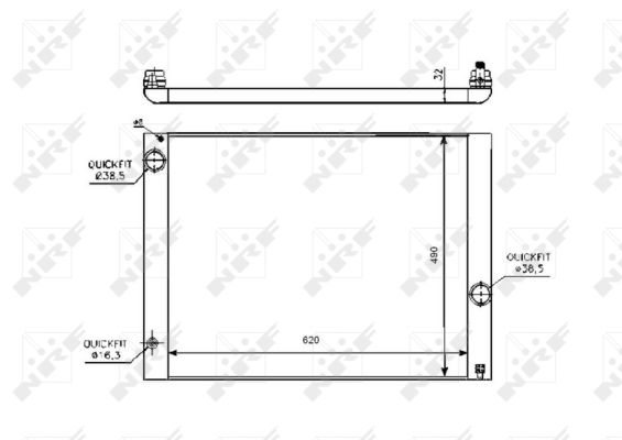 Radiator, racire motor 53728 NRF