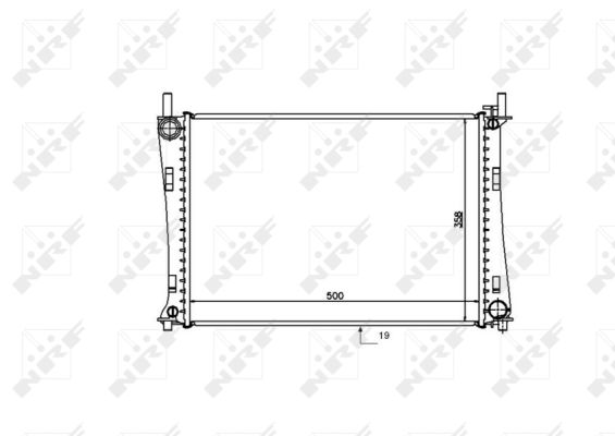 Radiator, racire motor 53740 NRF