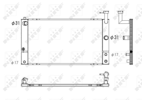 Radiator, racire motor 53747 NRF