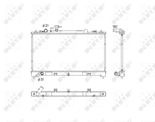 Radiator, racire motor 53752 NRF