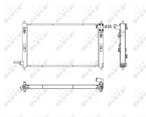 Radiator, racire motor 53753 NRF