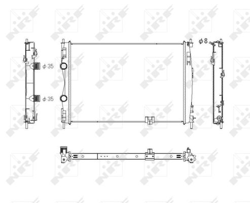 Radiator, racire motor 53757 NRF