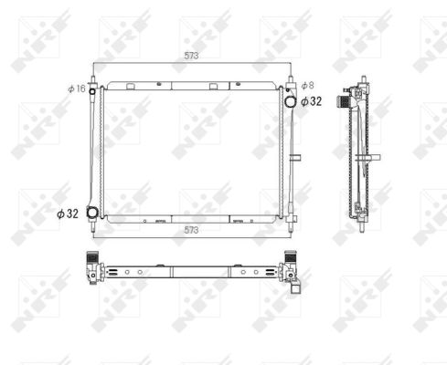 Radiator, racire motor 53758 NRF