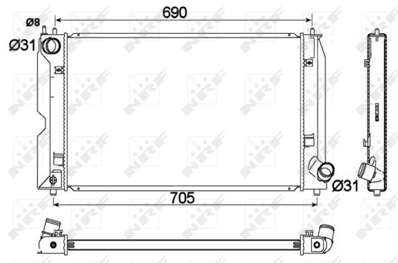 Radiator, racire motor 53765 NRF