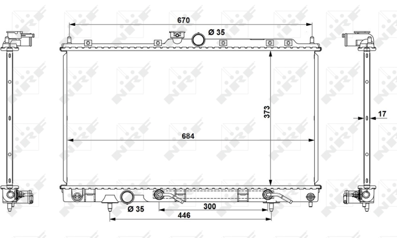 Radiator, racire motor 53778 NRF