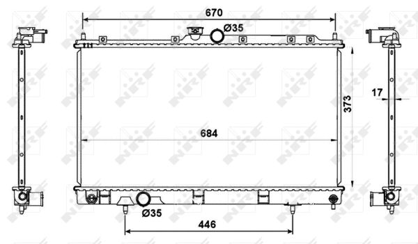 Radiator, racire motor 53779 NRF