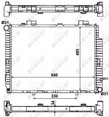 Radiator, racire motor 53784 NRF