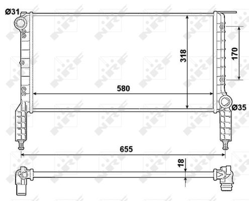 Radiator, racire motor 53788 NRF