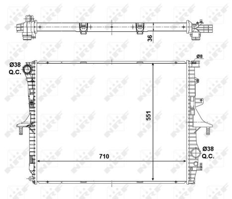 Radiator, racire motor 53798 NRF