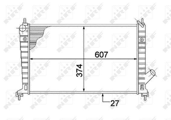 Radiator, racire motor 53804 NRF