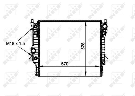 Radiator, racire motor 53805 NRF