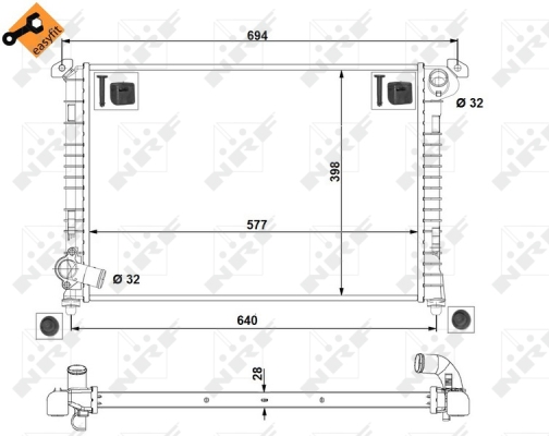 Radiator, racire motor 53807 NRF