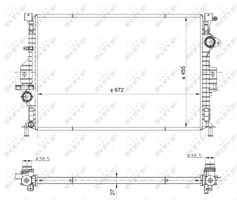 Radiator, racire motor 53812 NRF