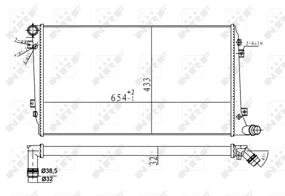 Radiator, racire motor 53814A NRF