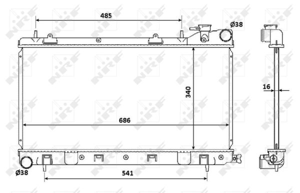 Radiator, racire motor 53815 NRF