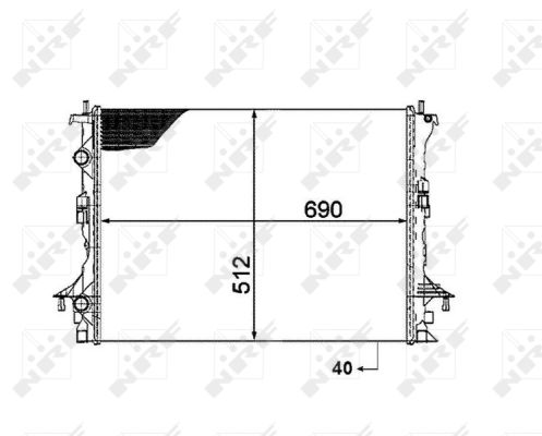 Radiator, racire motor 53820 NRF