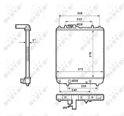 Radiator, racire motor 53825 NRF