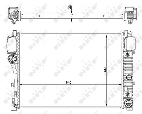 Radiator, racire motor 53839 NRF