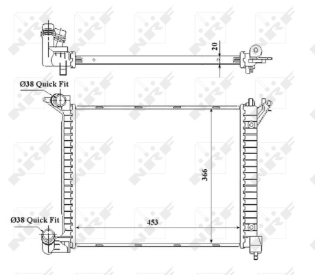 Radiator, racire motor 53841 NRF