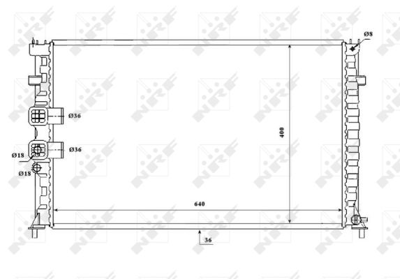 Radiator, racire motor 53842 NRF