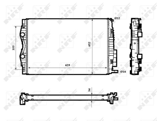 Radiator, racire motor 53843 NRF