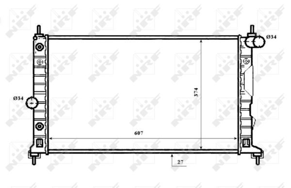 Radiator, racire motor 53844 NRF