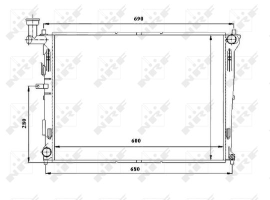 Radiator, racire motor 53845 NRF