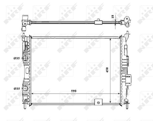 Radiator, racire motor 53846 NRF