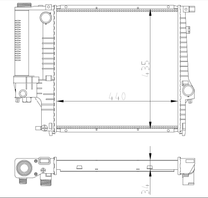 Radiator, racire motor 53849A NRF