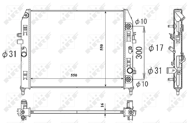 Radiator, racire motor 53851 NRF