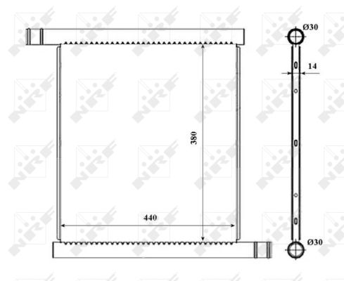 Radiator, racire motor 53857 NRF