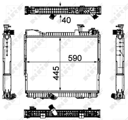 Radiator, racire motor 53860 NRF