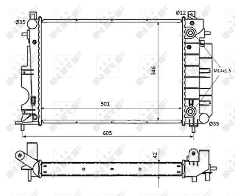 Radiator, racire motor 53873 NRF