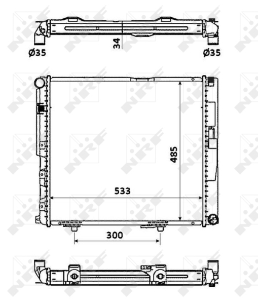 Radiator, racire motor 53874 NRF