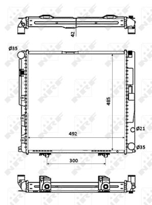 Radiator, racire motor 53876 NRF