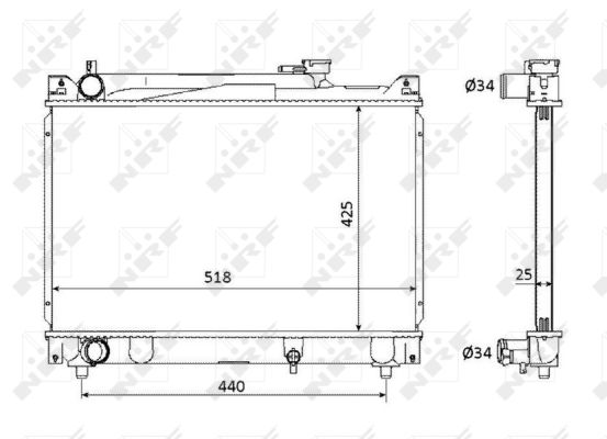 Radiator, racire motor 53882 NRF