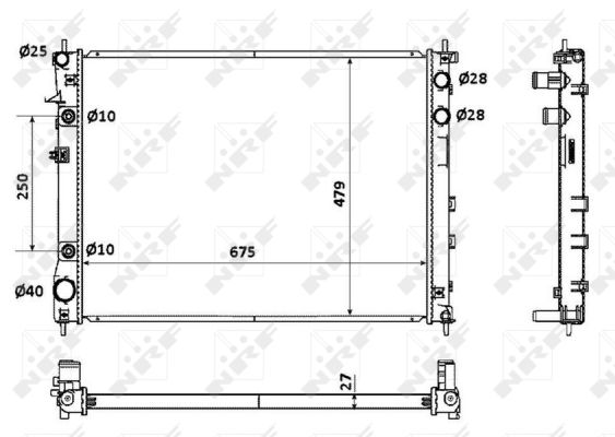 Radiator, racire motor 53887 NRF