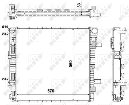 Radiator, racire motor 53895 NRF