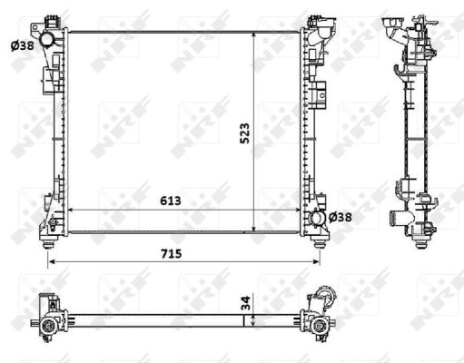 Radiator, racire motor 53900 NRF