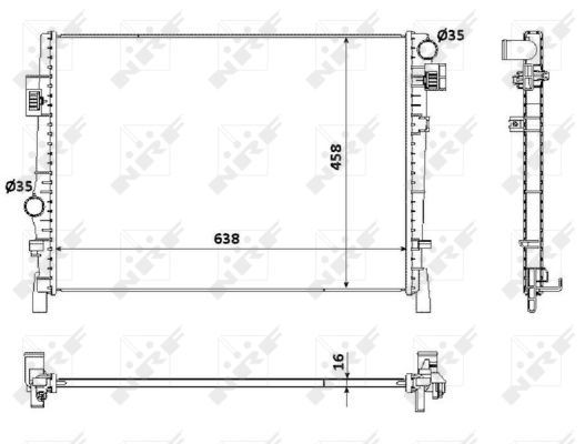 Radiator, racire motor 53901 NRF