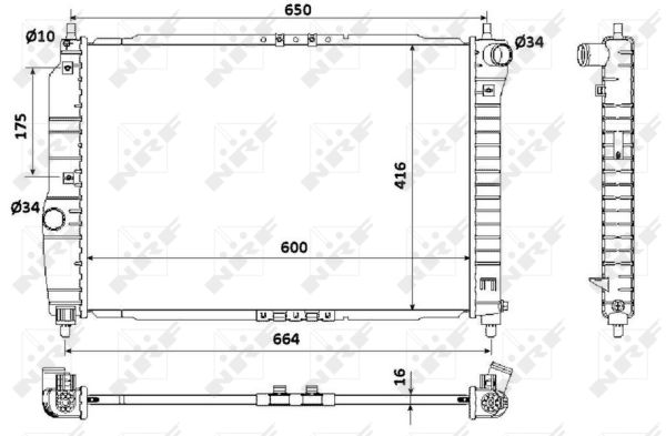 Radiator, racire motor 53902 NRF